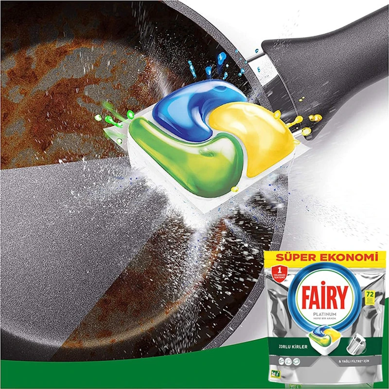 قرص ماشین ظرفشویی فیری FAIRY پلاتینیوم 72 عددی - تصویر 3