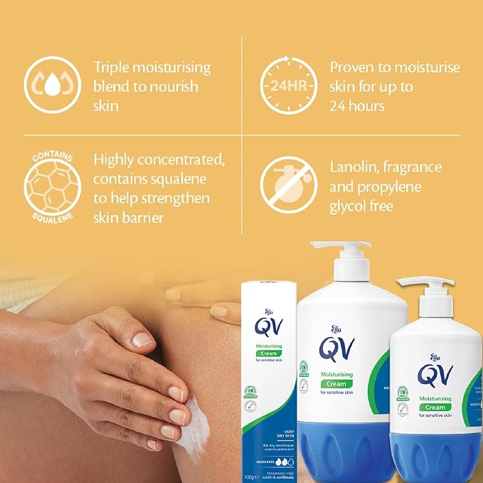 کرم مرطوب کننده پوست حساس QV - تصویر 2